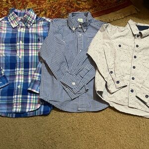 BUNDLE of 3 Dress Shirts - Brands Polo Ralph Lauren, Little Me and Gingersnaps